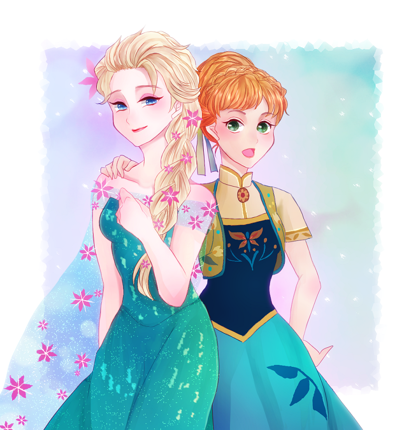 Другая принцесса с русской. Elsa and Anna.