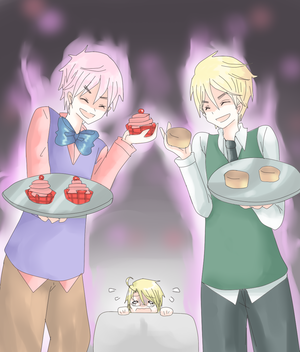  Cupcakes,Scones, Oliver and Arthur and scary Alfred