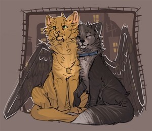 Dean and Castiel as Cats