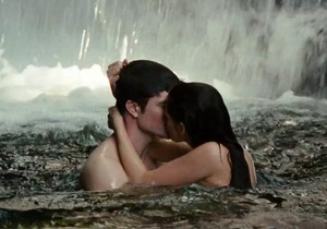 Edward and Bella showing skin