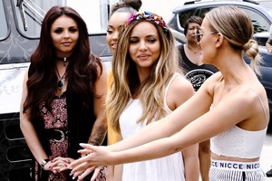 Little Mix giving ice cream to fans