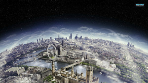  런던 from 우주