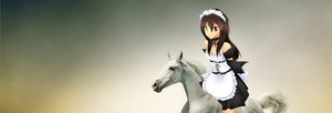  Misaki Ayuzawa riding her beautiful white stallion