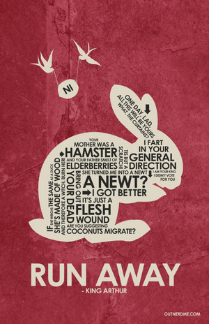  Monty pitão, python and the Holy Grail Quote Poster