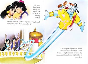  Walt Disney Book picha - Princess Jasmine, Prince Aladdin, Abu, The Sultan & Genie