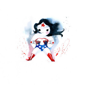  Wonder Woman watercolour