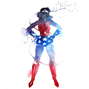 Wonder Woman watercolour