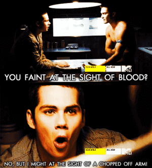  anda faint at the sight of blood??