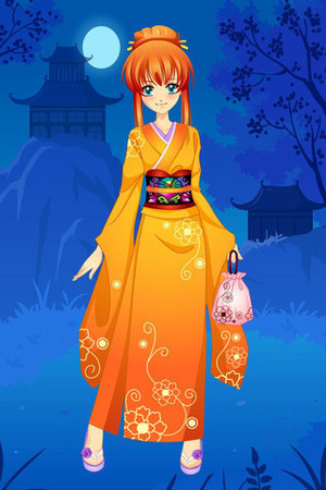  animé kimono girl
