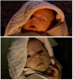  baby Luke and Leia