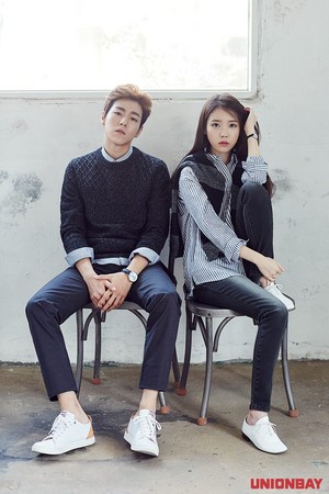  150914 IU and Lee Hyun Woo for 2015 Unionbay FW
