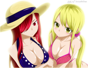  Erza & Lucy Sexy Bikini