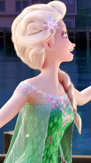  Frozen Fever Elsa phone karatasi la kupamba ukuta