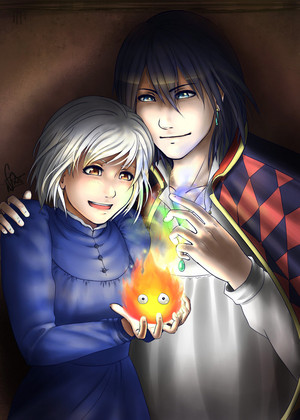  Howl, Sophie and Calcifer