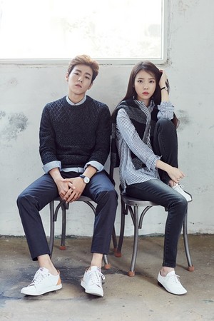  IU and Lee Hyun Woo for Unionbay Fall Wear