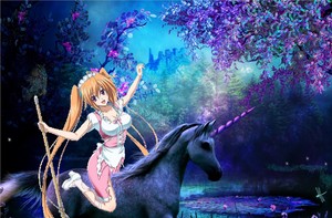 Irina Shidou riding her Beautiful Unicorn