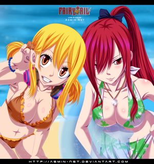  Lucy and Erza Sexy Pose
