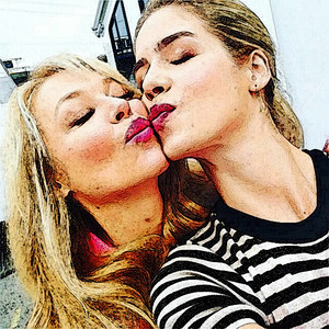 Photo to Painting Emily Bett Rickards and Charlotte Ross