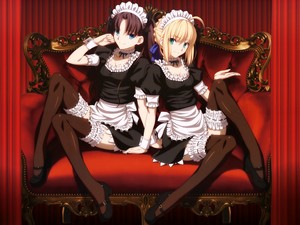 Rin & Saber Sexy Maid