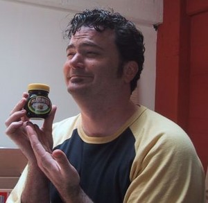  Tim Schafer with Marmite