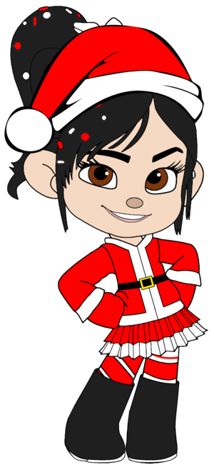  Vanellope as Mrs Claus with Santa Hat