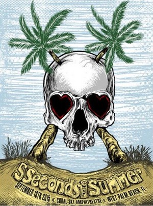  WEST PALM plage Poster