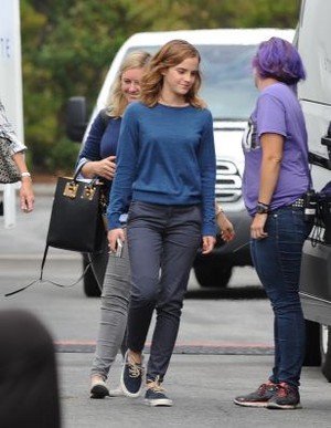  emma on the set of 'The Circle'