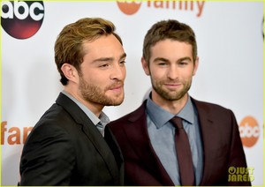  hace Crawford and Ed Westwick Goof Off at ABC's TCA Party