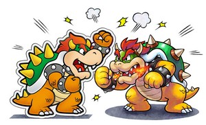 Bowser and Paper Bowser (Mario and Luigi: Paper Jam)