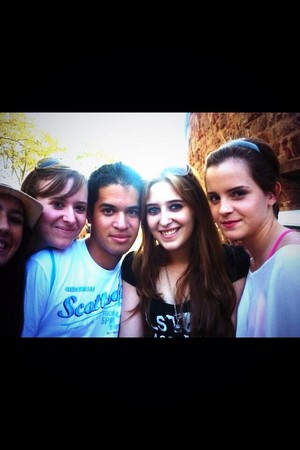 Emma with fans