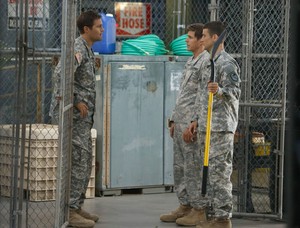  Parker Young as Randy kilima in Enlisted