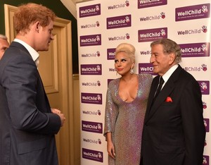 Prince Harry Attends Lady Gaga and Tony Bennett Gala Concert in Aid of WellChild