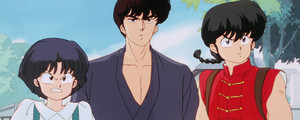  Ranma and Akane pissed, and Kuno's blank expression as they watch Kodachi leave