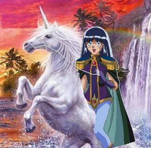  Sylphiel riding her Beautiful Unicorn