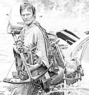  The Walking Dead - Coloring Pages - Daryl