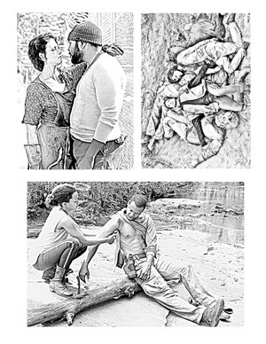  The Walking Dead - Coloring Pages - Donna, Tyreese, Sasha and Bob