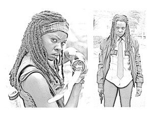 The Walking Dead - Coloring Pages - Michonne
