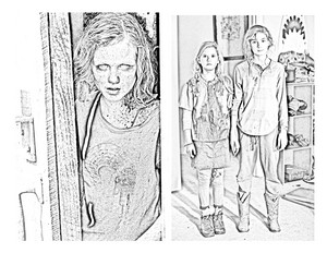 The Walking Dead - Coloring Pages - Sophia, Mika and Lizzie