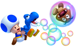 Toad and Blue Baby Yoshi.