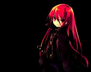  Аниме girl young darkness sword hair red 18150 1280x1024