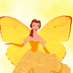 belle as a butterfly