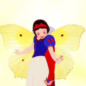  snow white as a farfalla