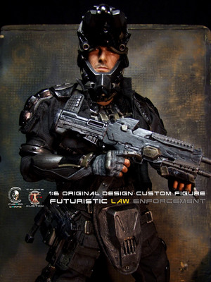  1:6 one sixth scale Original Design Cyborg Futuristic Law Enforcement Agent door Calvin's Custom @ Cyb