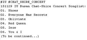  151129 iu 'CHAT-SHIRE' show, concerto at Busan
