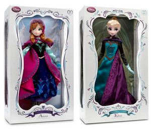  17" Limited Edition Anna and Elsa mga manika