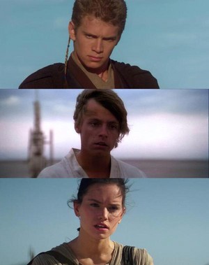 Anakin,Luke and Rey
