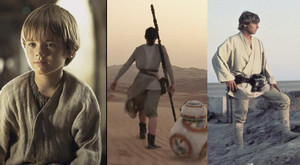 Anakin,Rey,BB 8 and Luke Skywalker