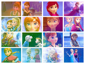  Anna and Elsa collage