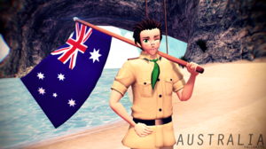 Australia and his flag