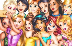  ディズニー princesses selfie